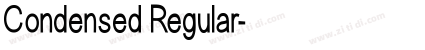 Condensed Regular字体转换